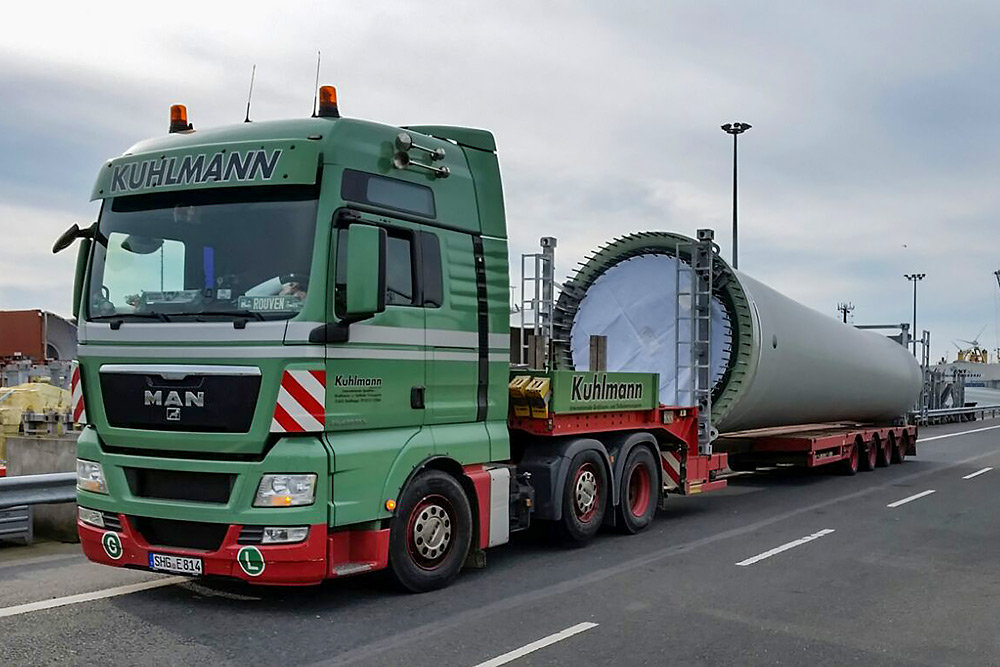 4 Achs semi Tieflader teleskopierbar